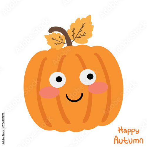 Wallpaper Mural Hand drawing cartoon pumpkin sticker set. cute vegetable drawing sticker, doodle set Torontodigital.ca