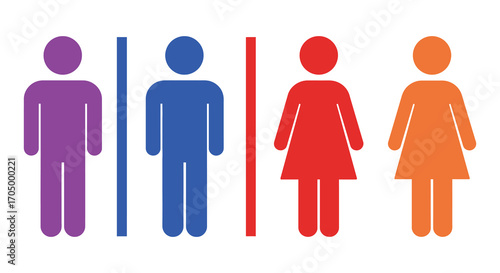 diverse group of colorful human figures standing together