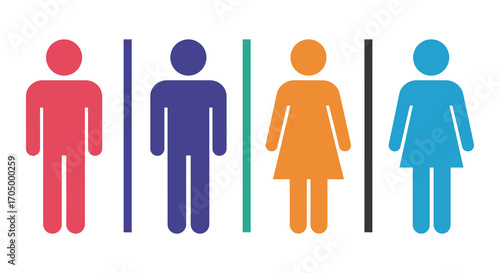 diverse group of colorful human figures standing together