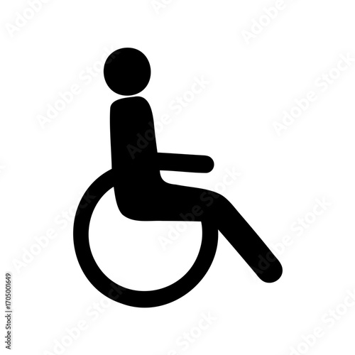 Wheelchair symbol indicating accessibility for people with disabilities and mobility challenges