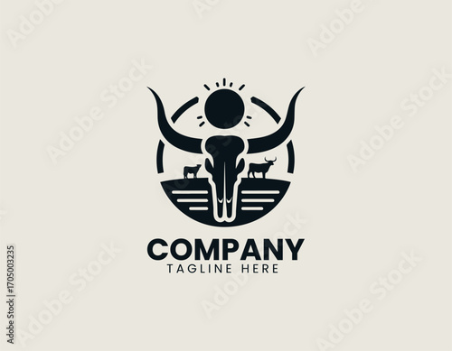 Retro Texas Longhorn Logo