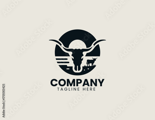 Retro Texas Longhorn Logo