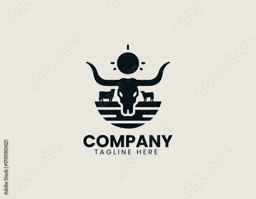 Retro Texas Longhorn Logo