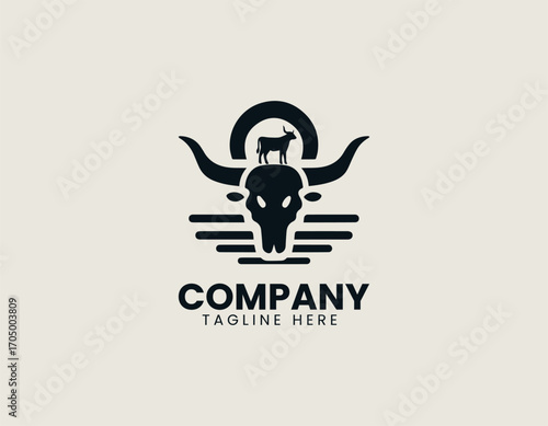 Retro Texas Longhorn Logo
