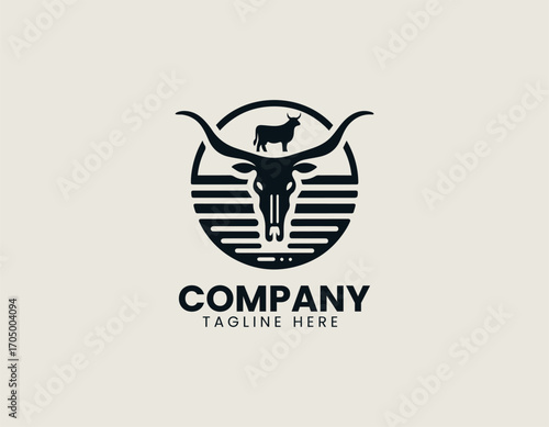 Retro Texas Longhorn Logo