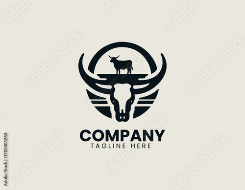 Retro Texas Longhorn Logo