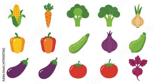 a variety of colorful vegetables arranged neatly in rows