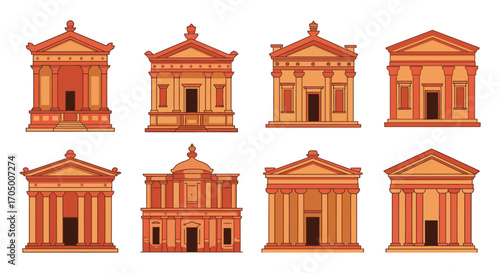 ancient temple designs showcasing various architectural styles and elements