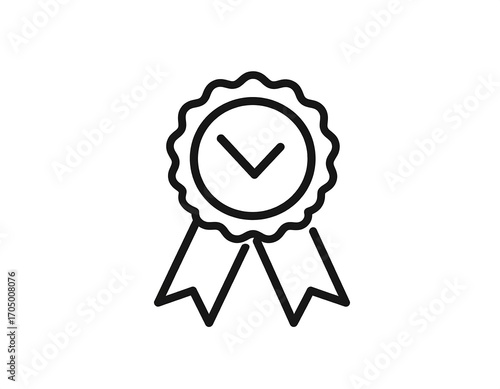 Simple black outline award icon