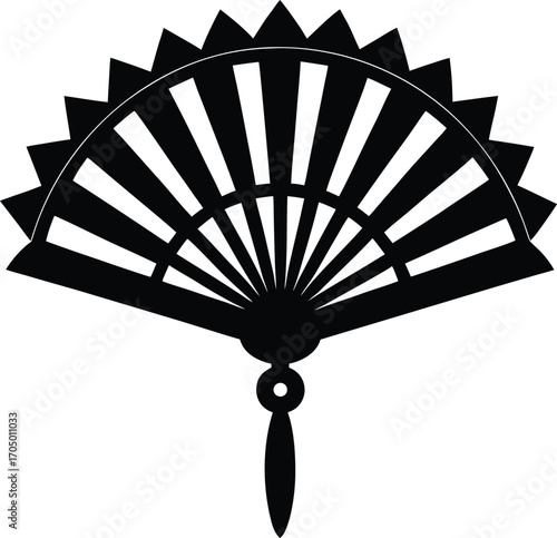 black fan isolated on white