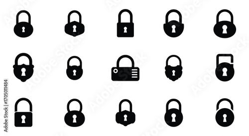 a grid of various padlocks showing different lock states