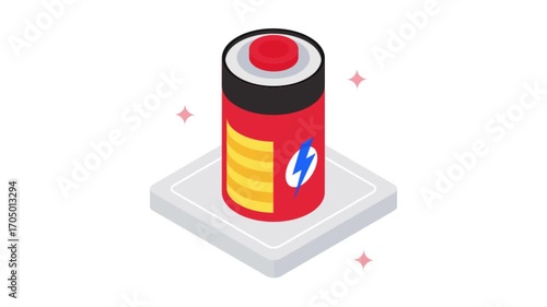 Wallpaper Mural Battery Cell isometric animation MP4 file Torontodigital.ca