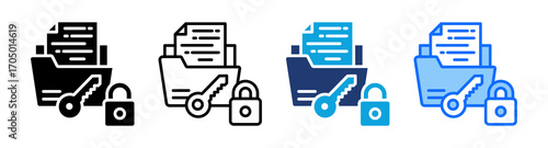 File Access icon Multi Style Vector Illustration