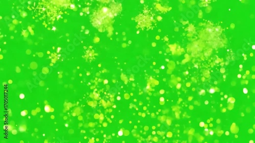 Green Energy Explosion: A vibrant abstract background filled with glowing green particles and bokeh effect, suggesting a burst of natural energy, growth, or a fresh start.