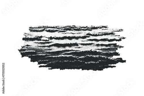 Textured wood bark shape on transparent background. Vector hand drawn illustration