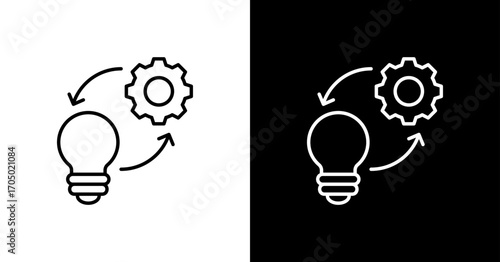 Implementation Icon Set Multiple Style Collection
