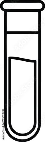 laboratory test tube outline icon.