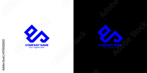 ap qp letter vector logo design