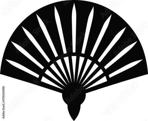 black fan isolated on white