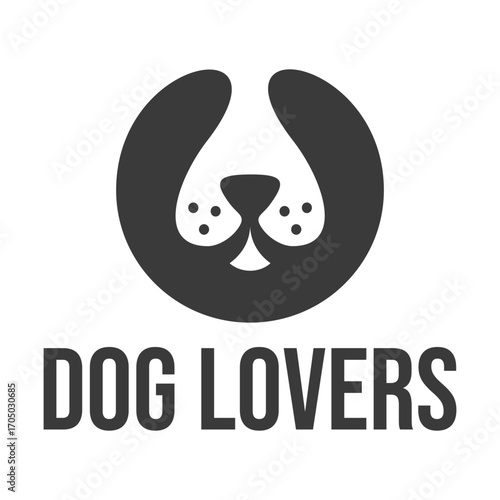 dog lovers pet flat minimalist logo design
