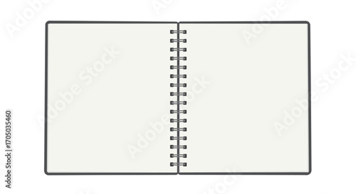 notebook isolated on white