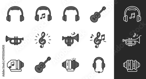 music icons set