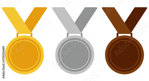 gold silver and bronze medals