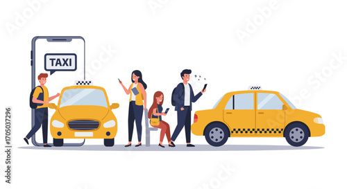 taxi driver with a car