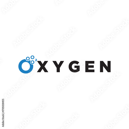 letter O oxygen symbol line logo design.