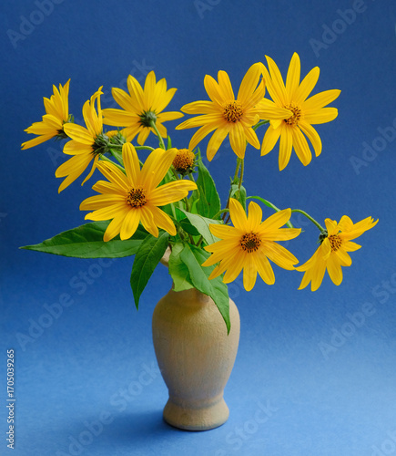 Bouquet of jerusalem artichoke flowers