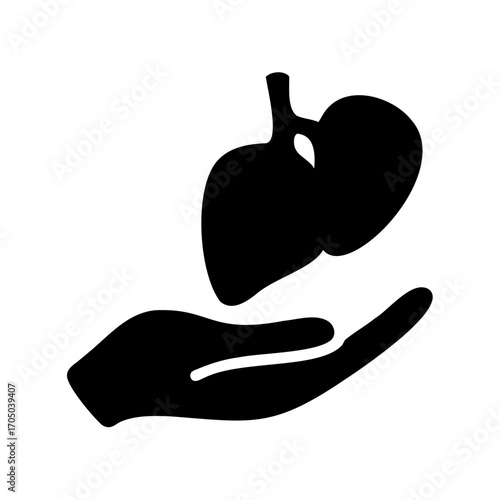 Hand Holding a Healthy Liver Organ, Representing Medical Care and Protection