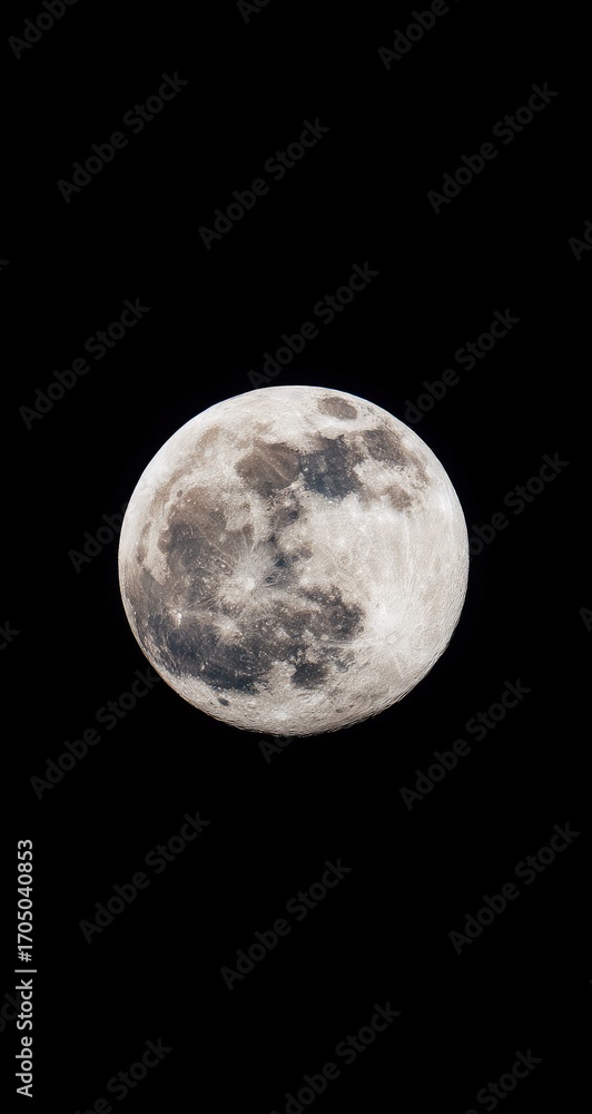 Obraz premium Bright Moon in the Night Sky