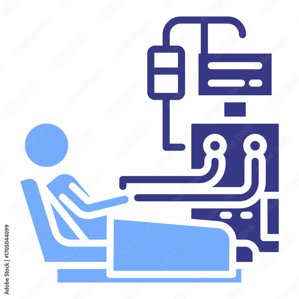 Obraz premium Dialysis flat blue icon