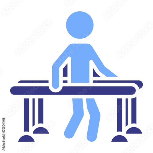 Physical Therapy flat blue icon