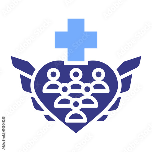 Public Health flat blue icon