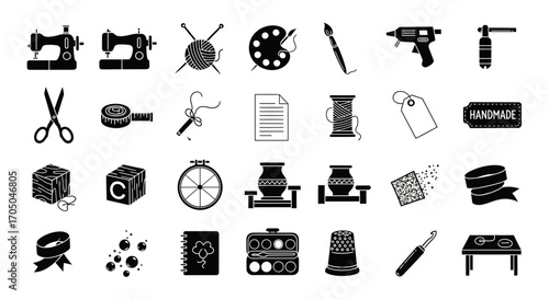 DIY Craft E-Commerce Icons for Handmade & Creative Supplies