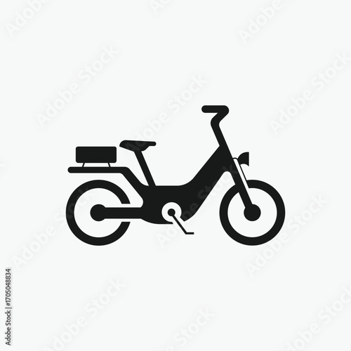 Electric bike icon design vector illustration, EV bike icon