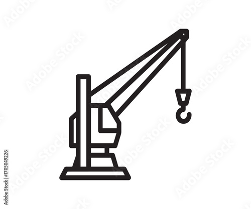crane hook vector