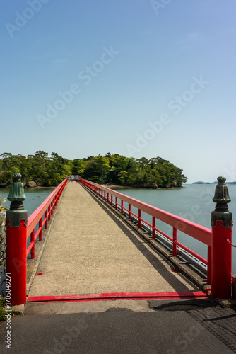 仙台の松島の福浦島に架かる福浦橋