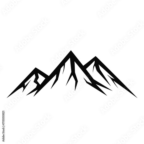 Vector illustration of mountain range illustration