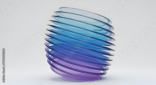 Wallpaper Mural Glass art sculpture swirling ombre blue purple. Torontodigital.ca