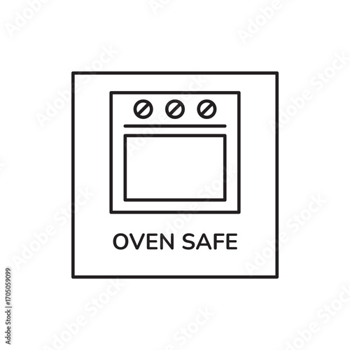 Kitchen Oven Safe Baking Compatibility Symbol Art