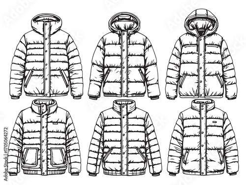 Puffer jacket modern street style outfit