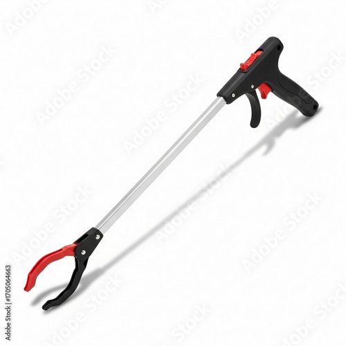 Versatile long-handled grabber tool for efficient waste cleanup, facilitating easy collection of litter and debris without bending, enhancing environmental care and public area tidiness