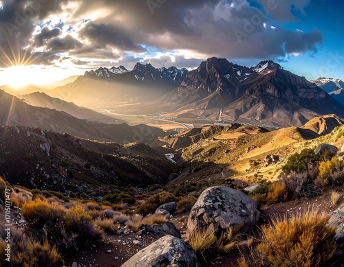Mountain vista at sunset (5)