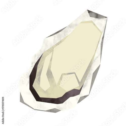 切り絵風の牡蠣