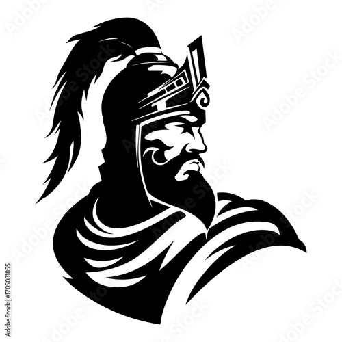 Artistic Monochrome Vector Illustration of Mamluk Medieval Knight Cavalry Soldier Warrior Fighter Isolated on Transparent Background