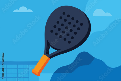 padel racket vector art illustration