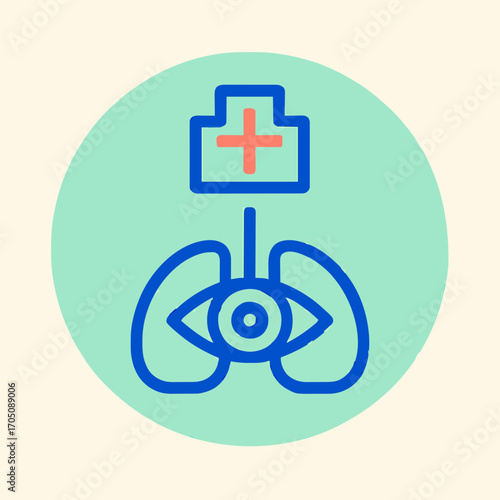 Icon symbols in general hospital areas
