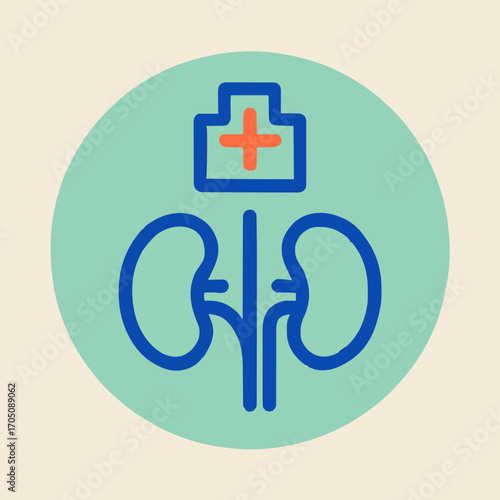 Icon symbols in general hospital areas